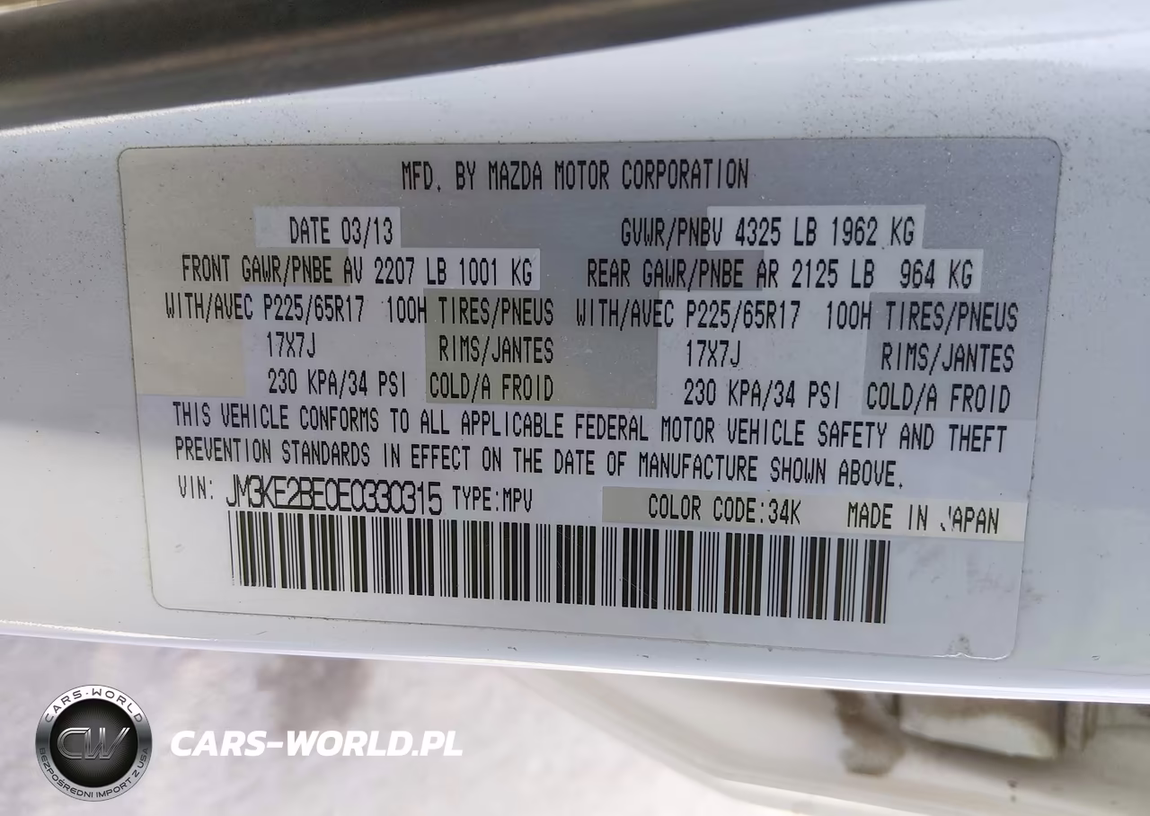 2014 Mazda Cx-5 Sport VIN:JM3KE2BE0E0330315 - 9