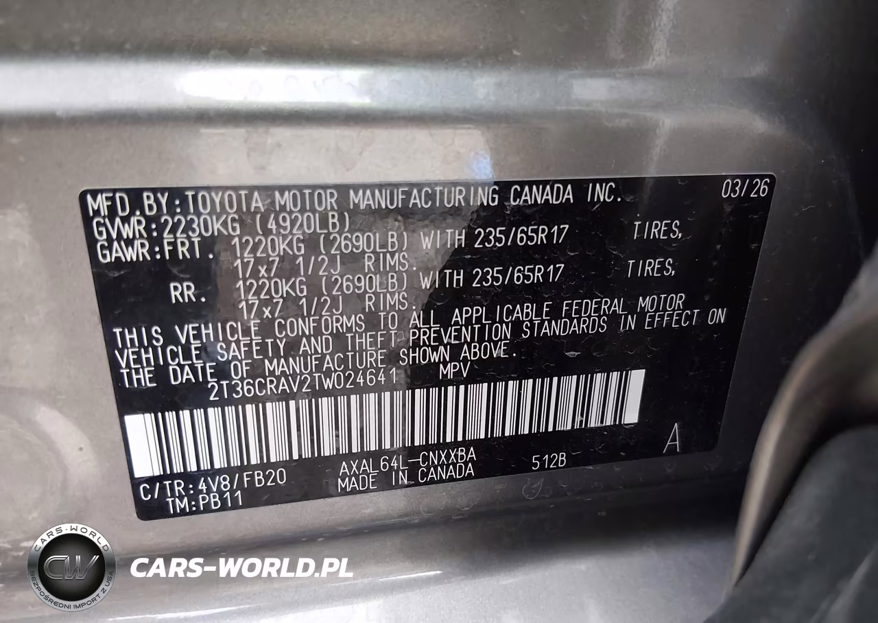 2026 Toyota Rav4 Le VIN:2T36CRAV2TW024641 - 9