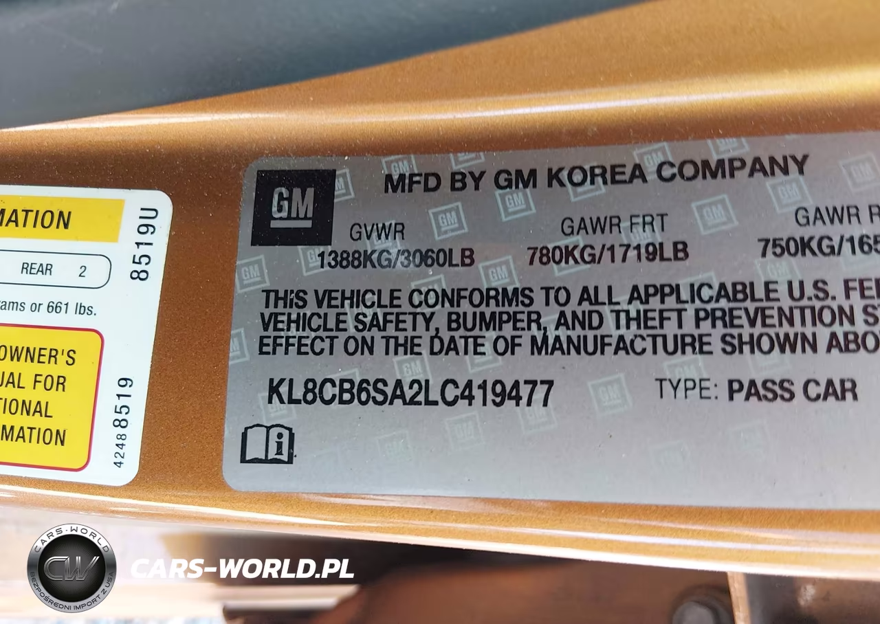 2020 Chevrolet Spark Fwd Ls Automatic VIN:KL8CB6SA2LC419477 - 9