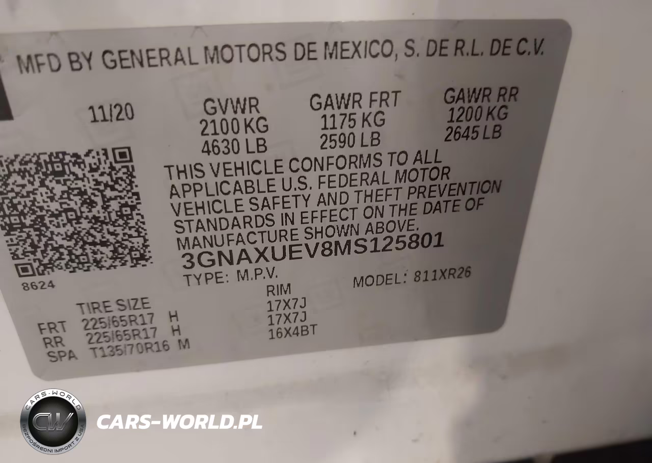2021 Chevrolet Equinox Awd Lt VIN:3GNAXUEV8MS125801 - 9