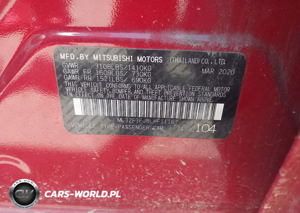 2020 Mitsubishi Mirage G4 Es VIN:ML32F3FJ8LHF11167 - 9