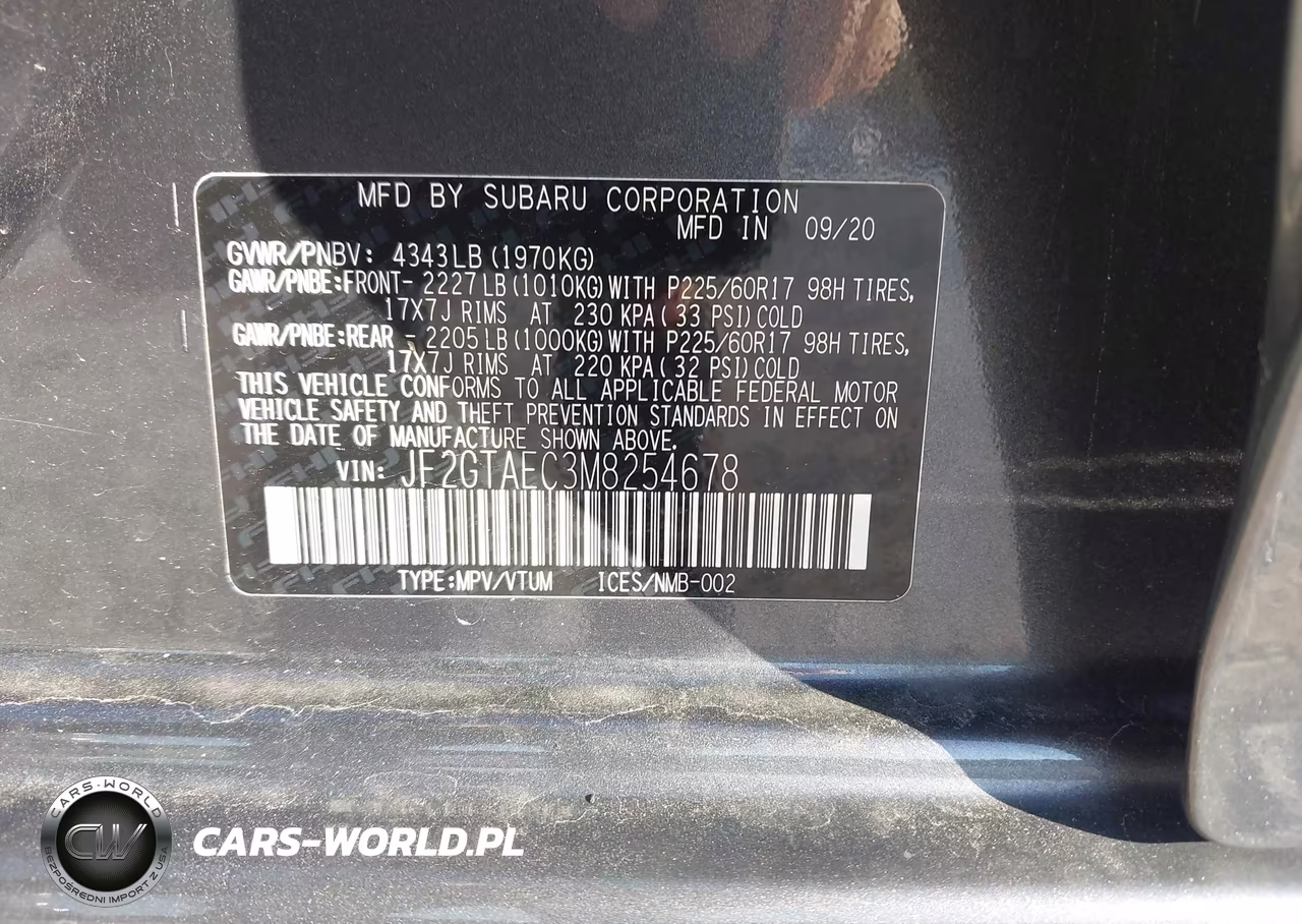 2021 Subaru Crosstrek Premium VIN:JF2GTAEC3M8254678 - 9