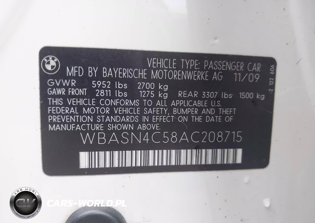 2010 BMW 550I Gran Turismo VIN:WBASN4C58AC208715 - 9