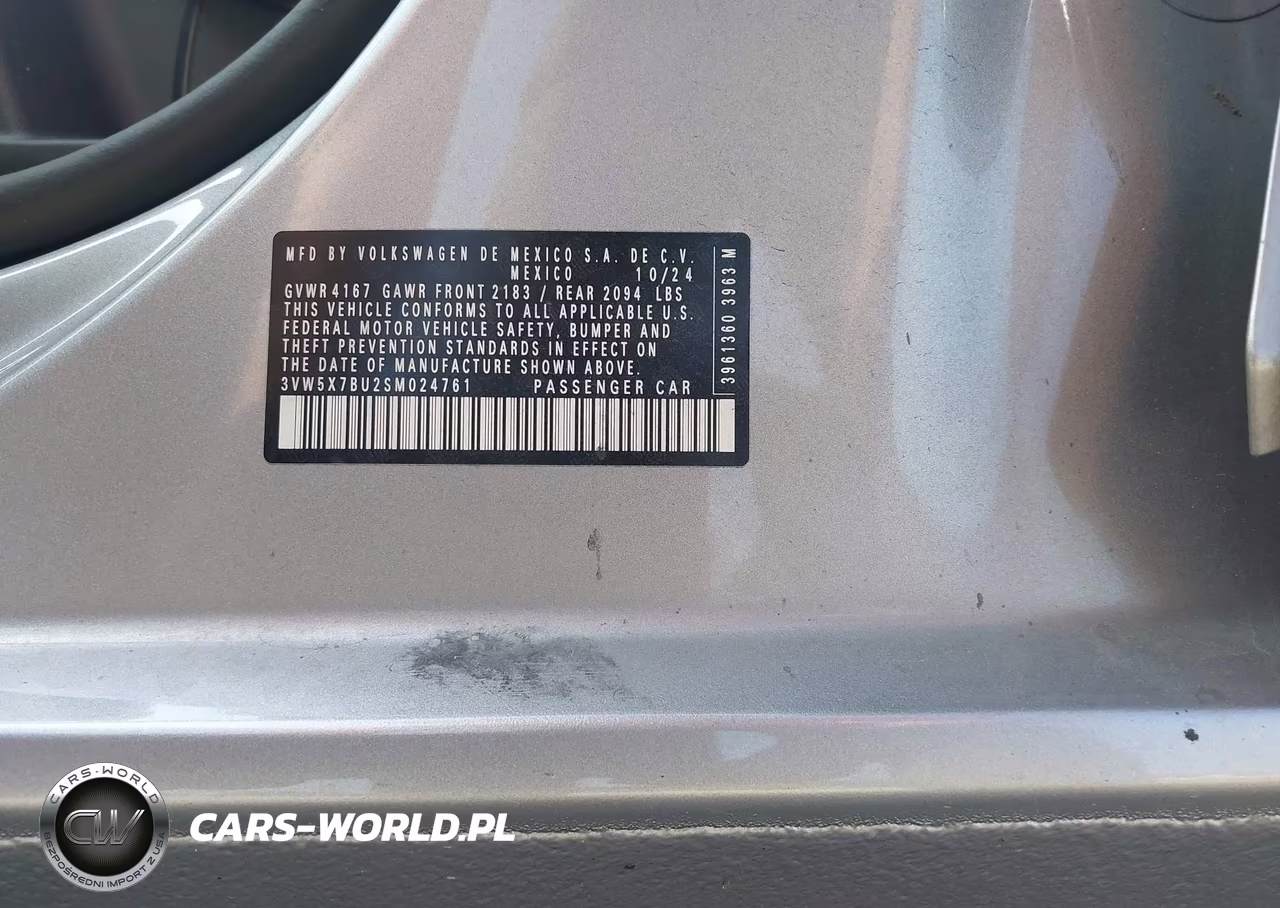 2025 Volkswagen Jetta 1.5T S VIN:3VW5X7BU2SM024761 - 9