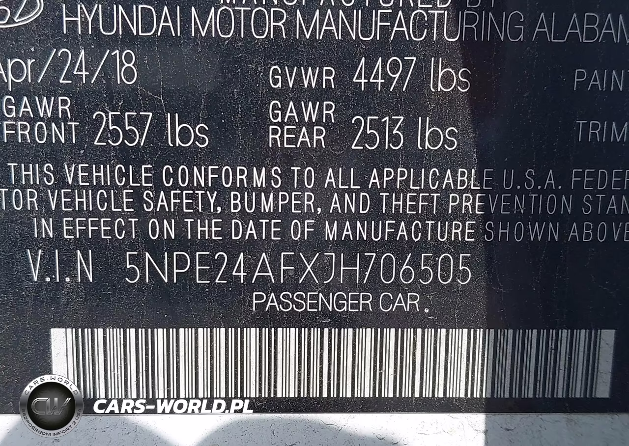 2018 Hyundai Sonata Se VIN:5NPE24AFXJH706505 - 9