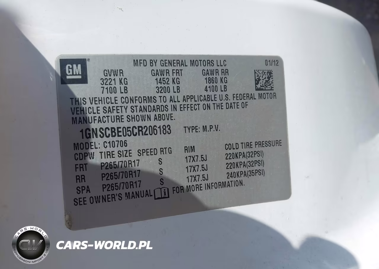2012 Chevrolet Tahoe Lt VIN:1GNSCBE05CR206183 - 9