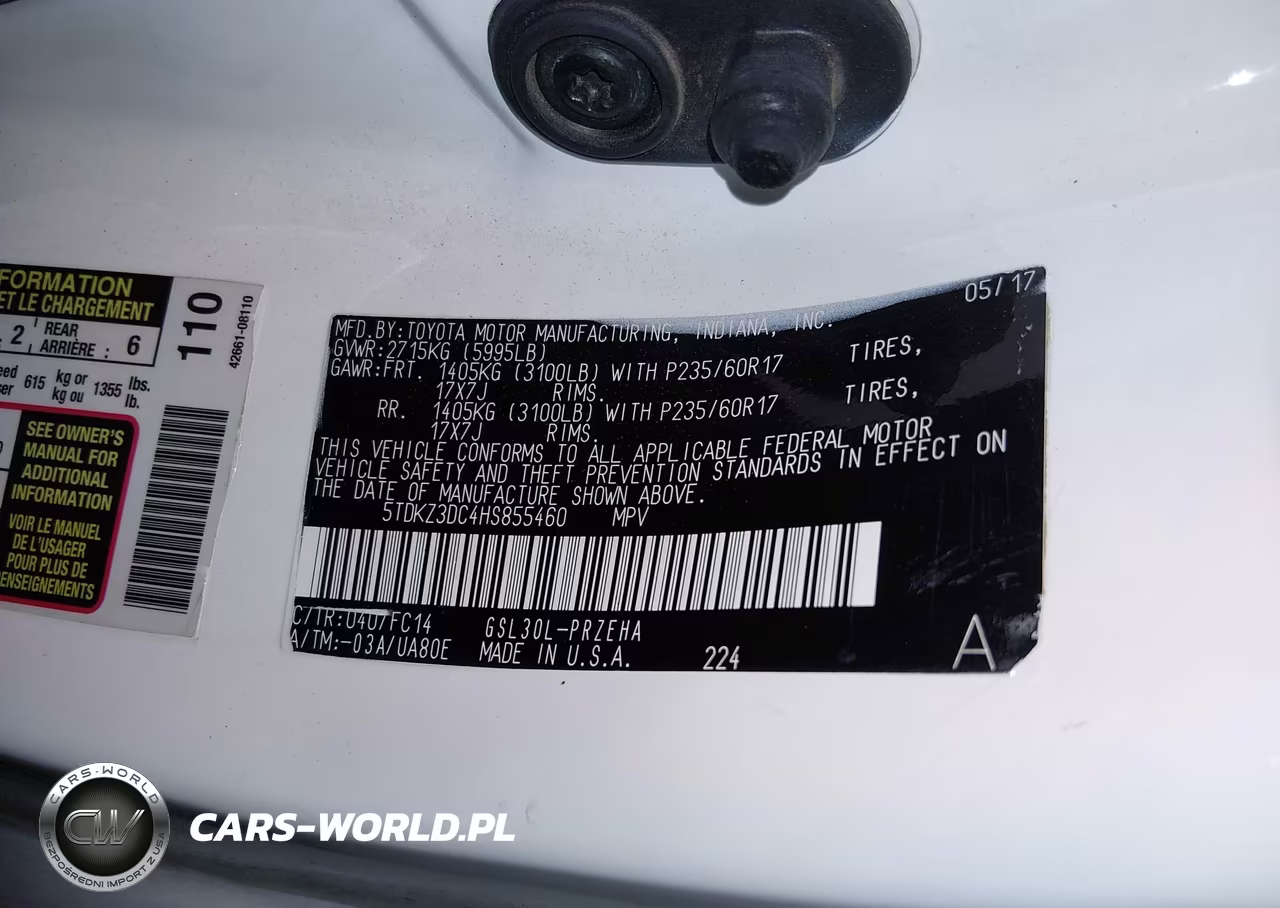 2017 Toyota Sienna Le 8 Passenger VIN:5TDKZ3DC4HS855460 - 9