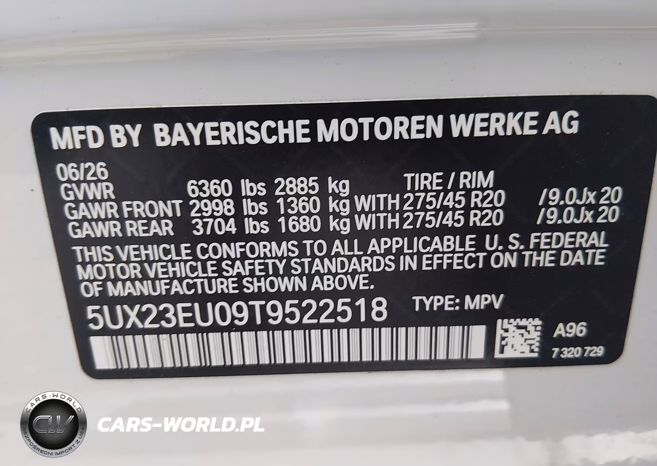 2026 BMW X5 xDrive40I VIN:5UX23EU09T9522518 - 9
