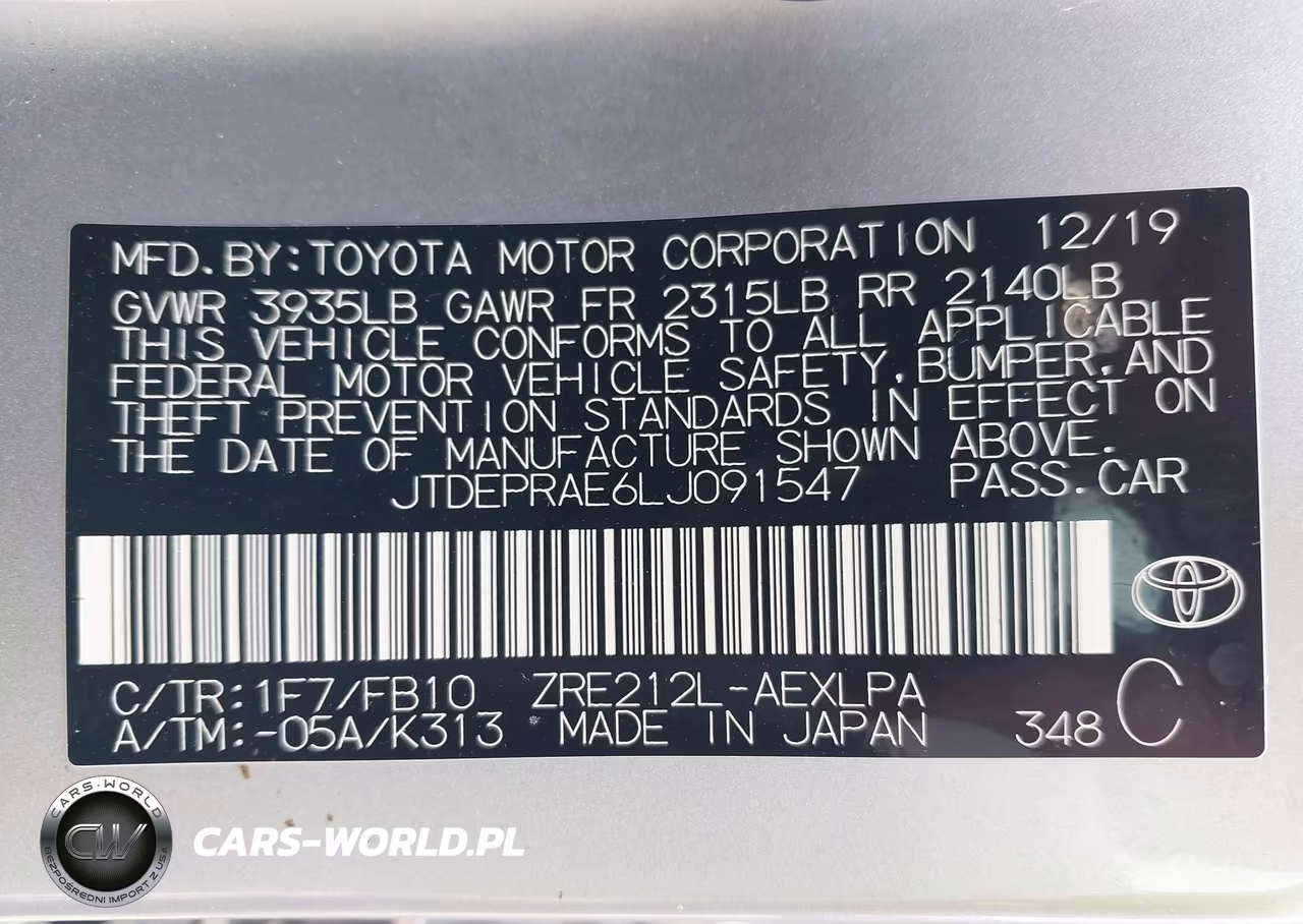 2020 Toyota Corolla Le VIN:JTDEPRAE6LJ091547 - 9