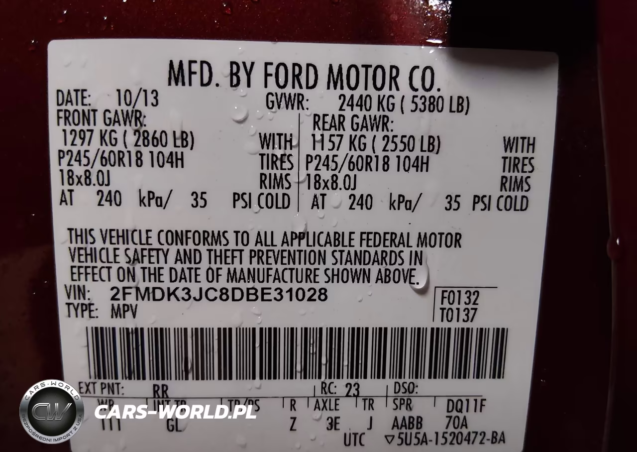 2013 Ford Edge Sel VIN:2FMDK3JC8DBE31028 - 9