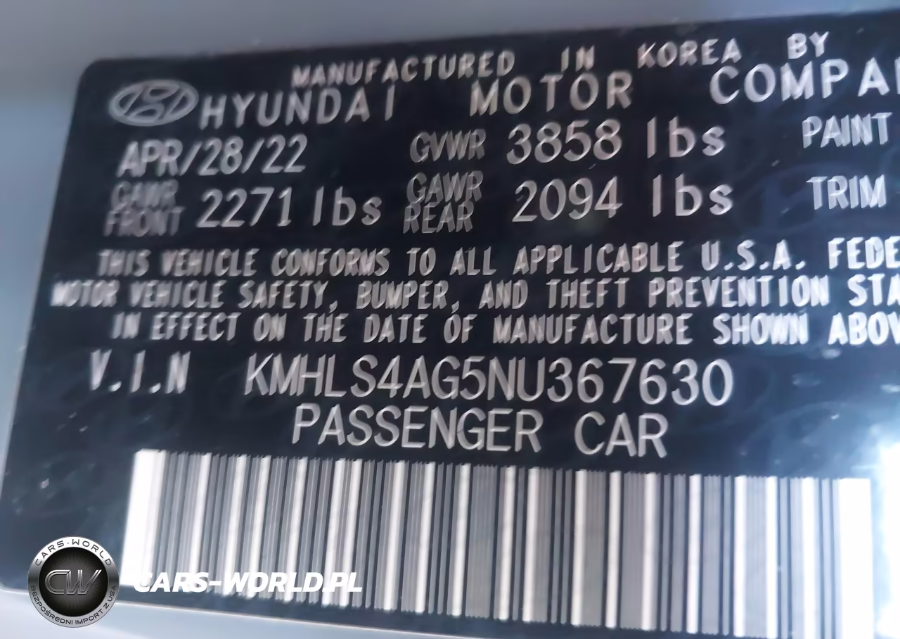2022 Hyundai Elantra Sel VIN:KMHLS4AG5NU367630 - 9