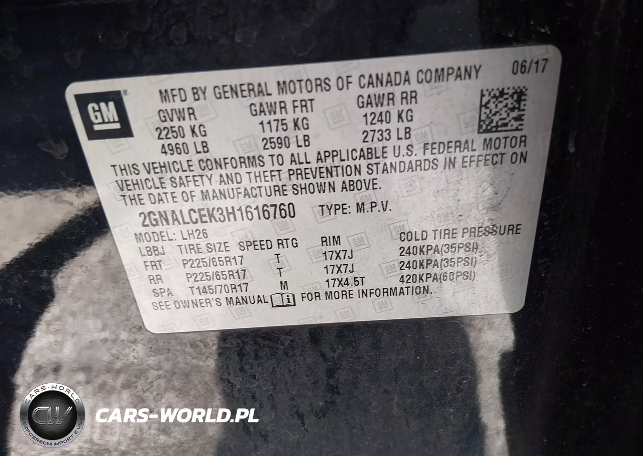 2017 Chevrolet Equinox Lt VIN:2GNALCEK3H1616760 - 9