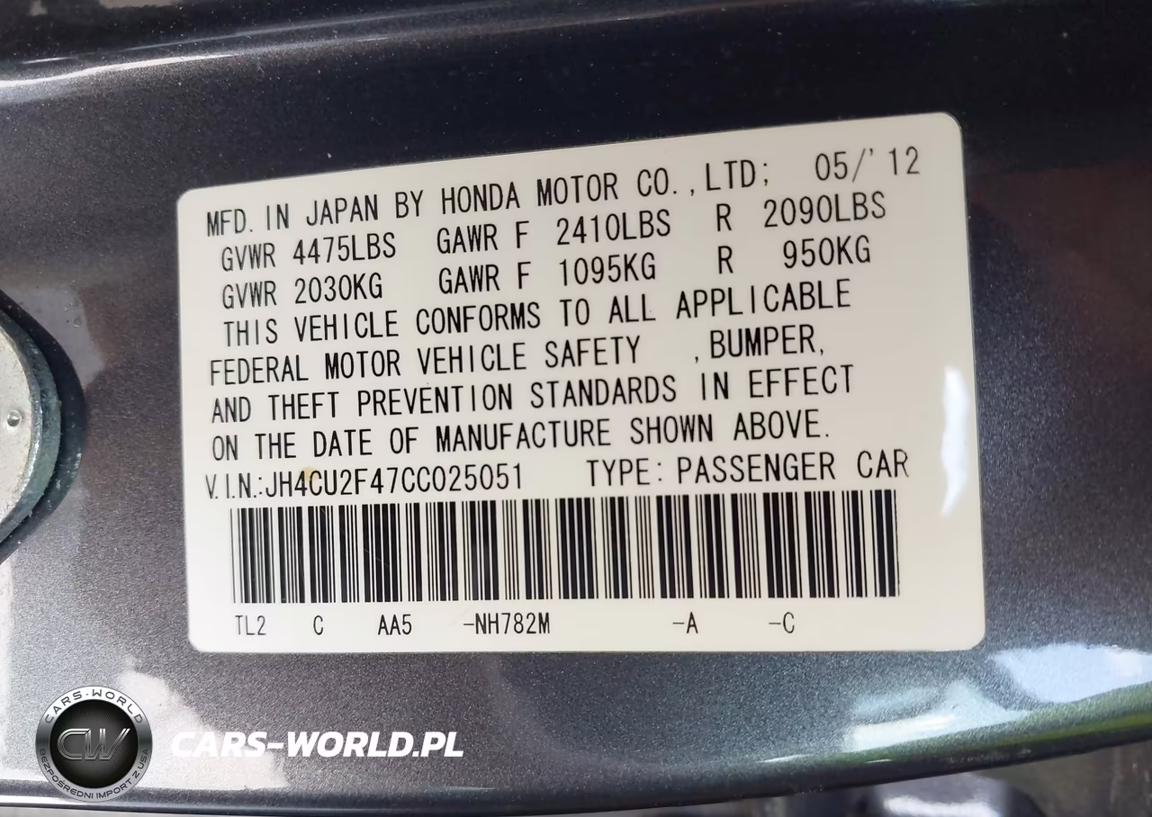 2012 Acura Tsx 2.4 VIN:JH4CU2F47CC025051 - 9