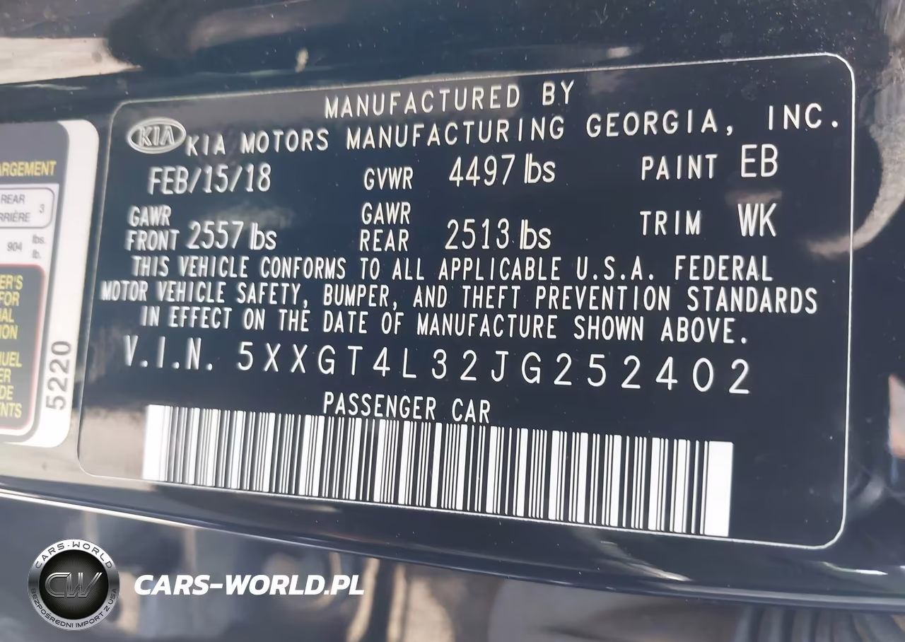 2018 Kia Optima Lx VIN:5XXGT4L32JG252402 - 9