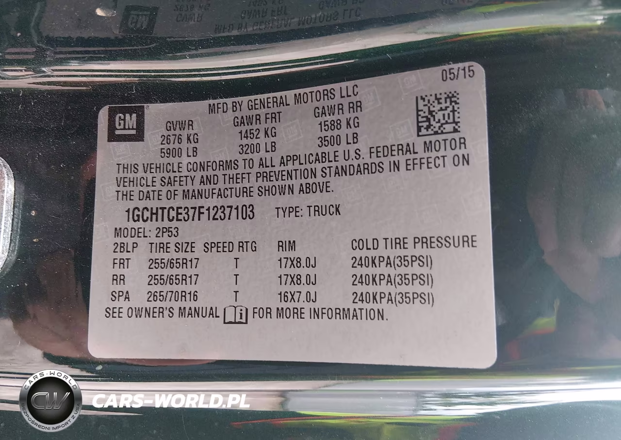 2015 Chevrolet Colorado Z71 VIN:1GCHTCE37F1237103 - 9