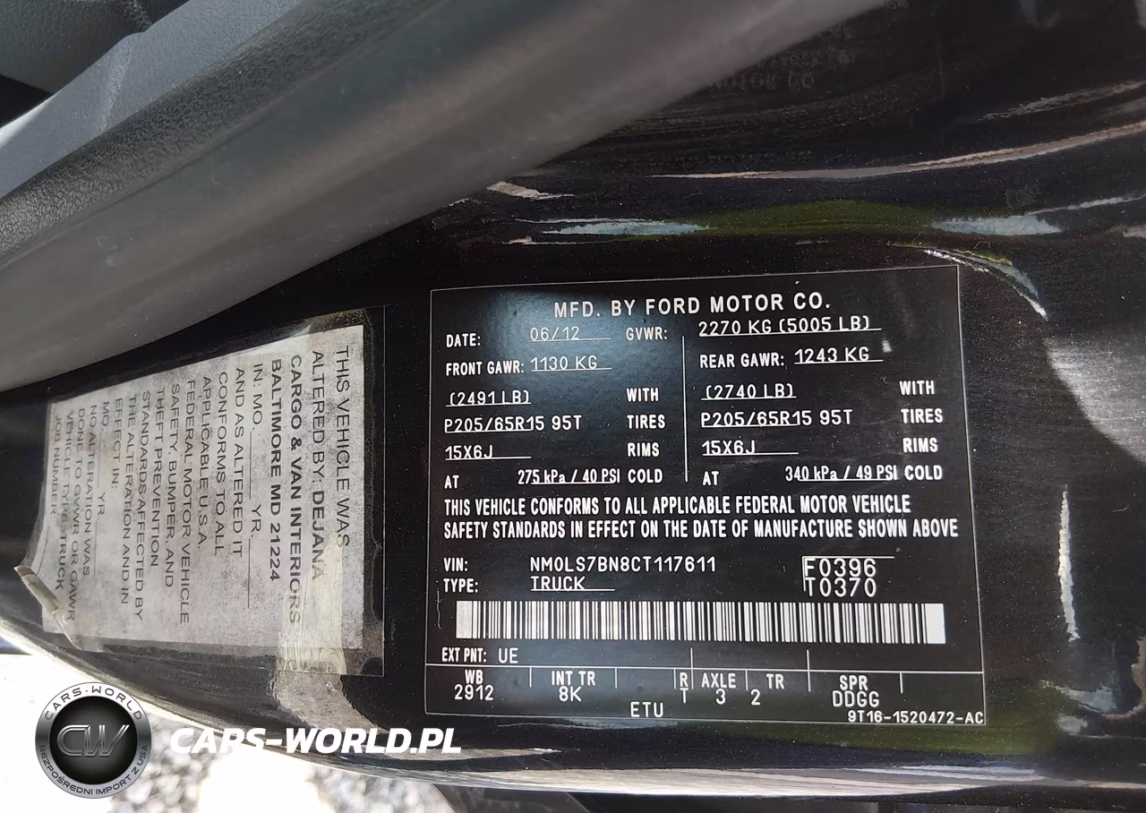2012 Ford Transit Connect Xlt VIN:NM0LS7BN8CT117611 - 9