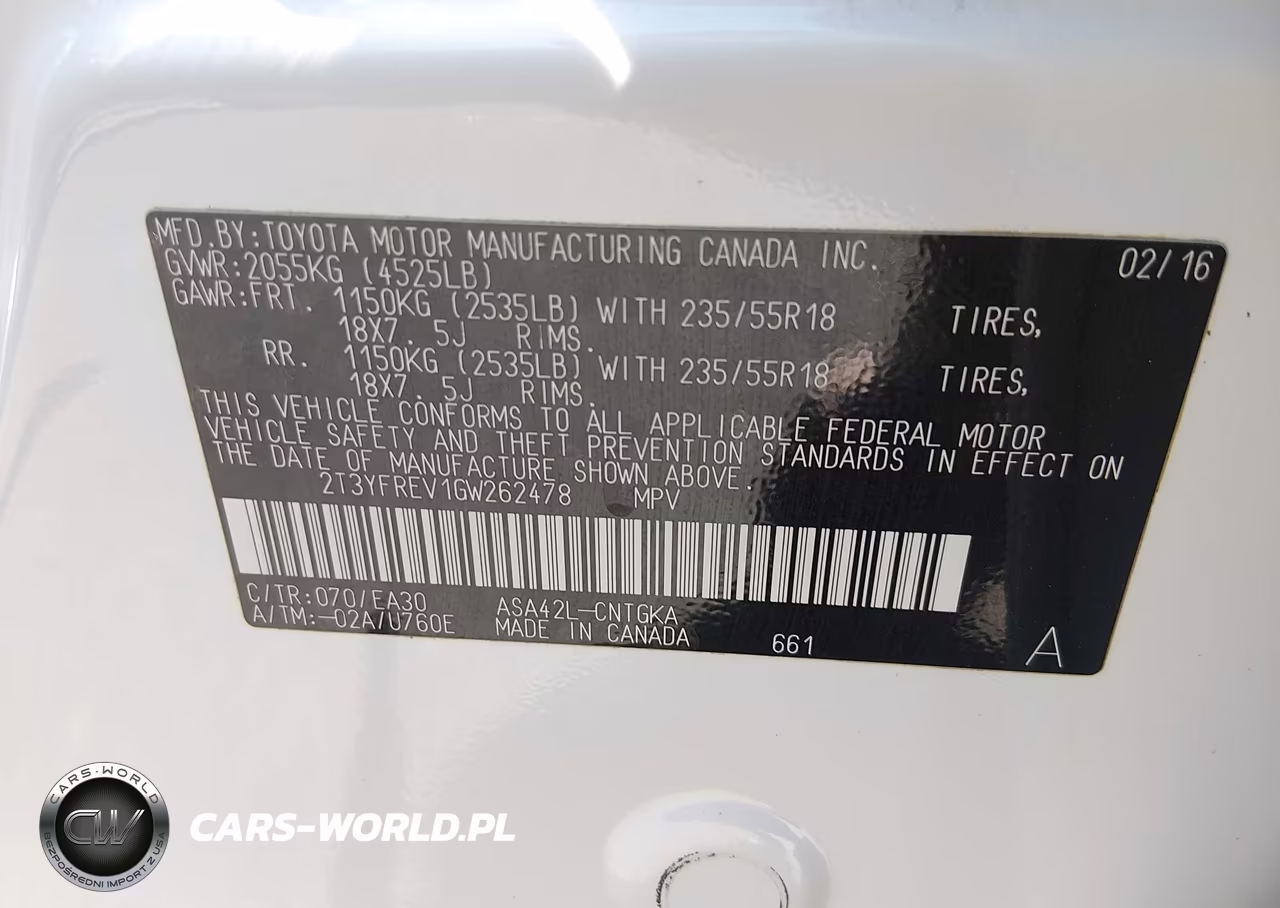 2016 Toyota Rav4 Limited VIN:2T3YFREV1GW262478 - 9