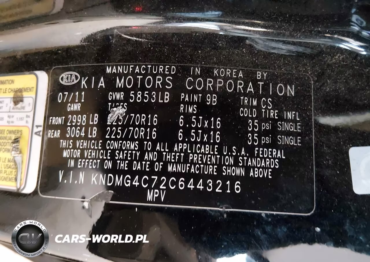 2012 Kia Sedona Lx VIN:KNDMG4C72C6443216 - 9