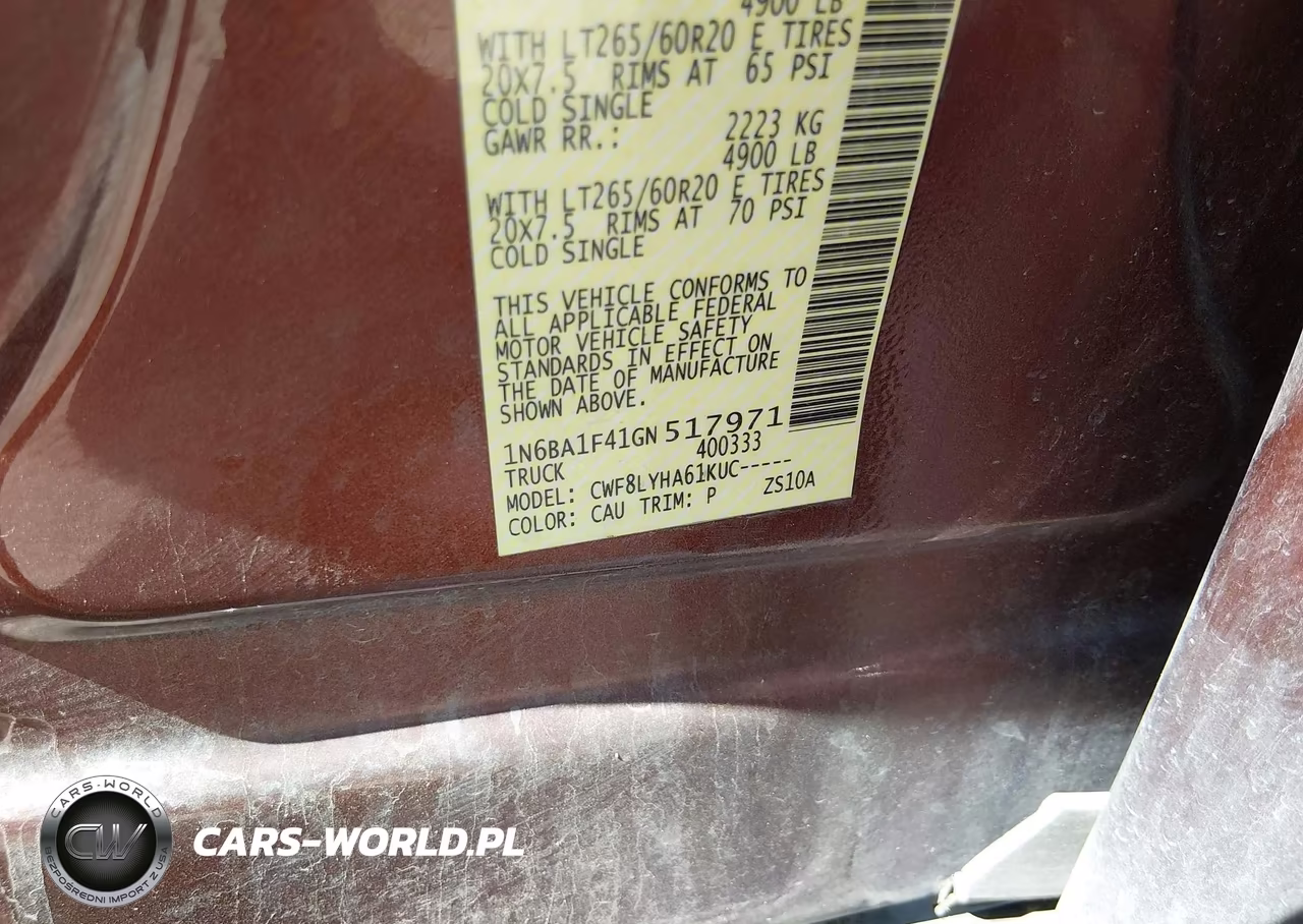 2016 Nissan Titan Xd Platinum Reserve Diesel VIN:1N6BA1F41GN517971 - 11