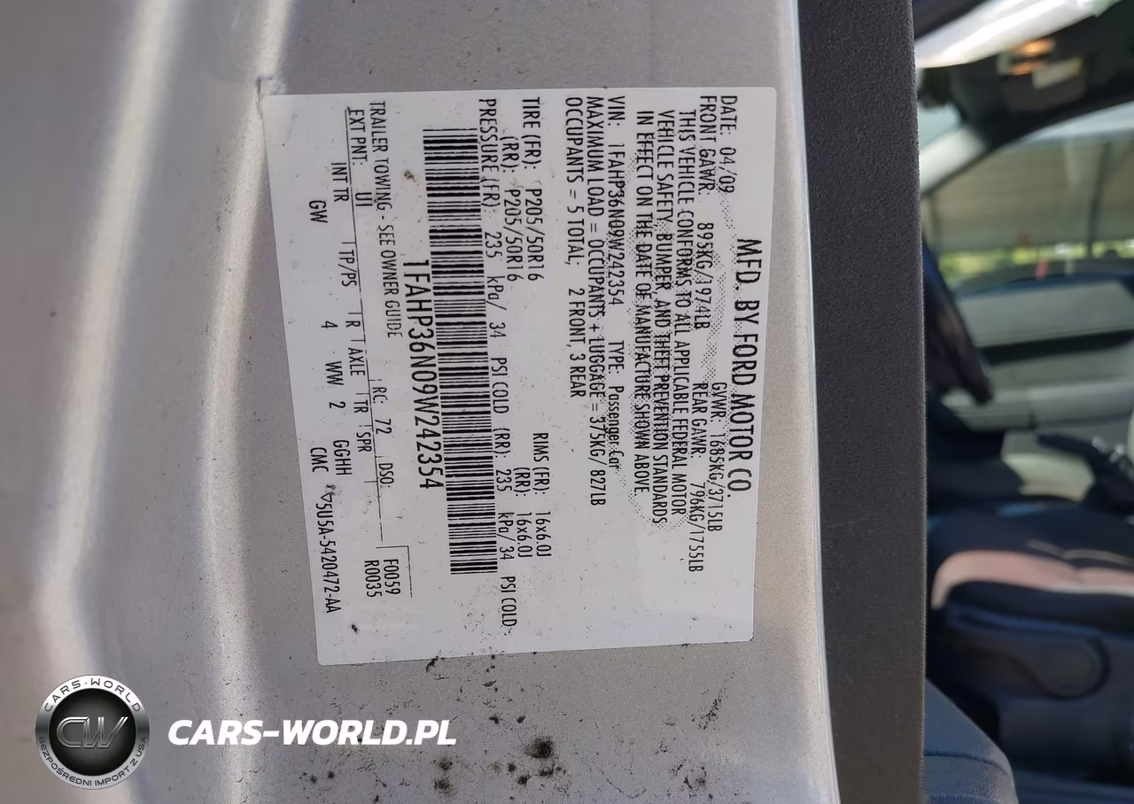 2009 Ford Focus Ses VIN:1FAHP36N09W242354 - 9