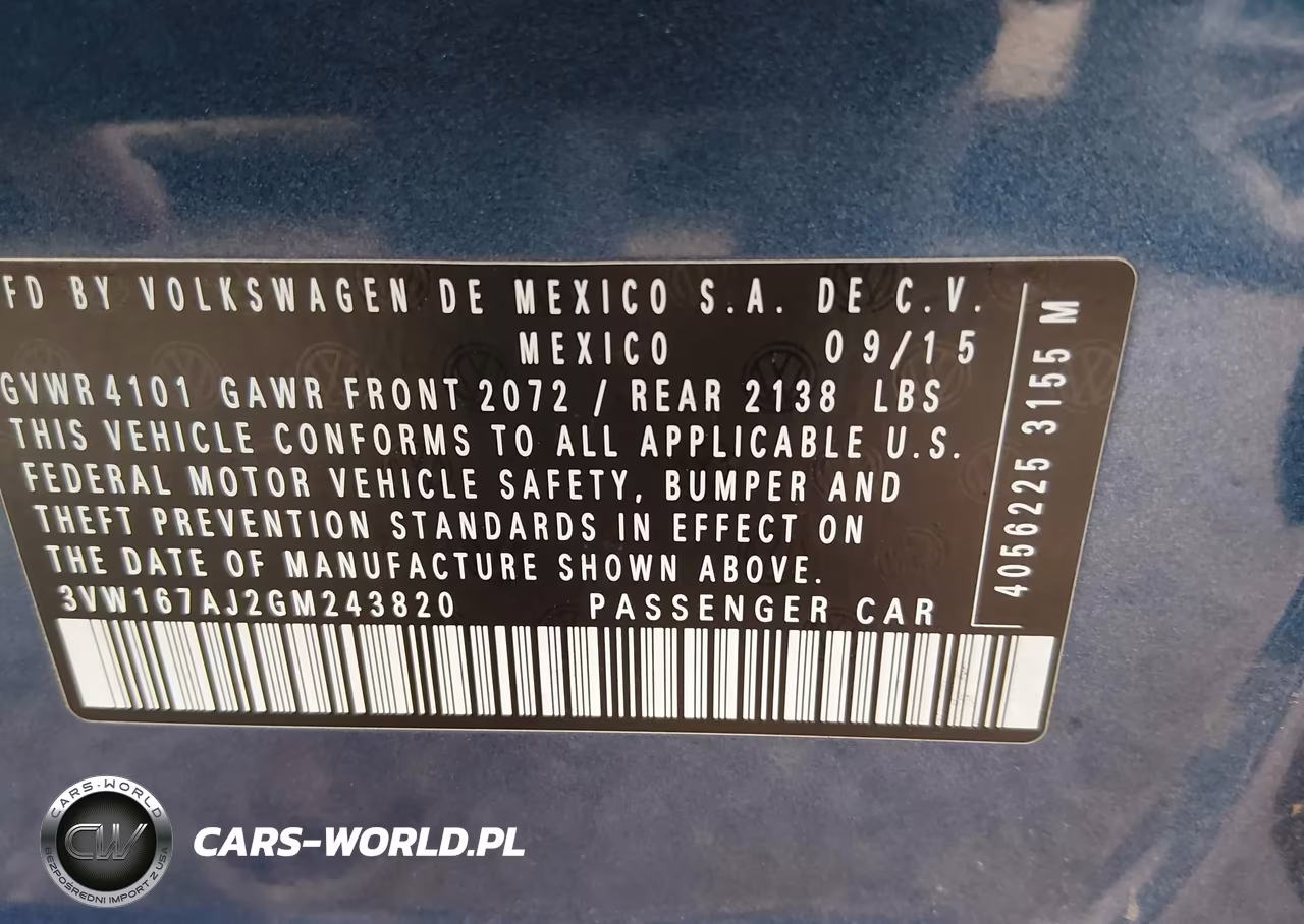 2016 Volkswagen Jetta 1.4T S VIN:3VW167AJ2GM243820 - 9