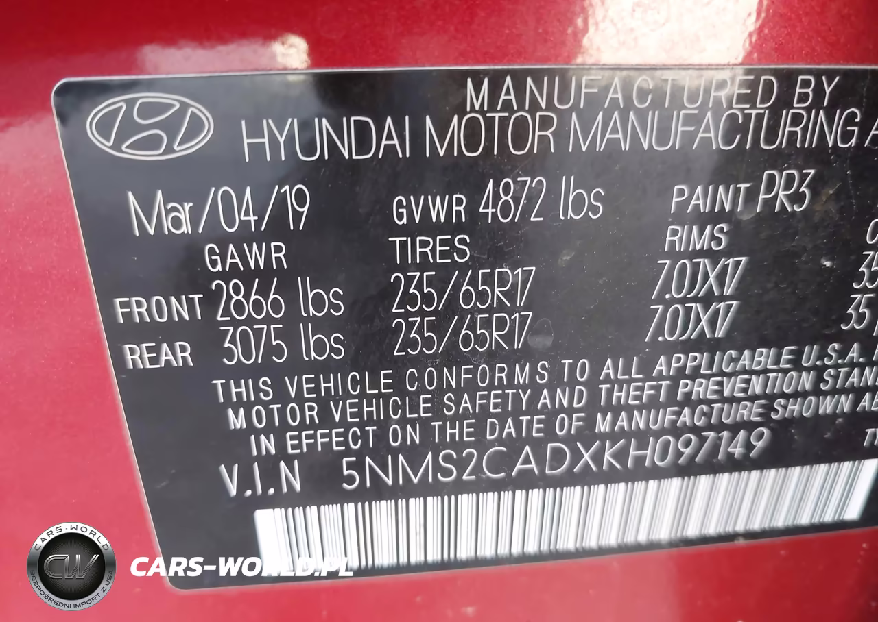2019 Hyundai Santa Fe Se VIN:5NMS2CADXKH097149 - 9