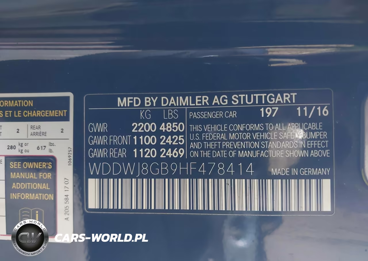 2017 Mercedes-Benz Amg C 63 VIN:WDDWJ8GB9HF478414 - 9