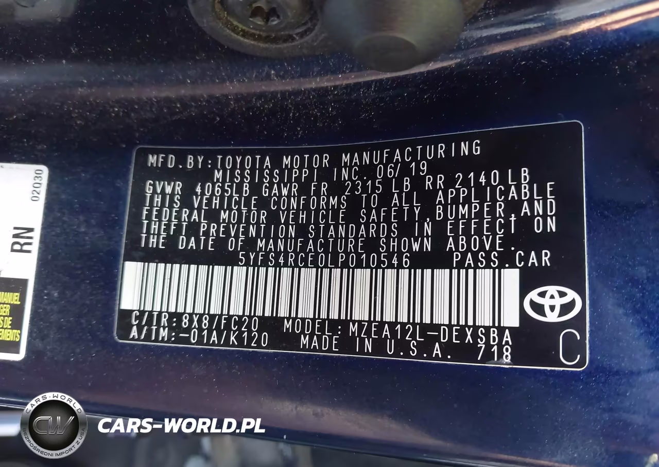 2020 Toyota Corolla Se VIN:5YFS4RCE0LP010546 - 9