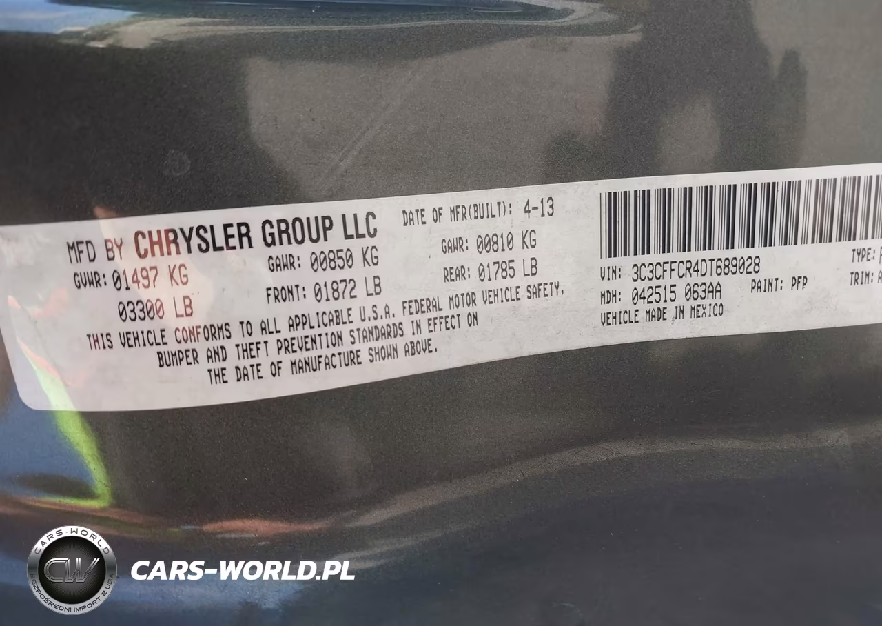 2013 Fiat 500 Lounge VIN:3C3CFFCR4DT689028 - 9