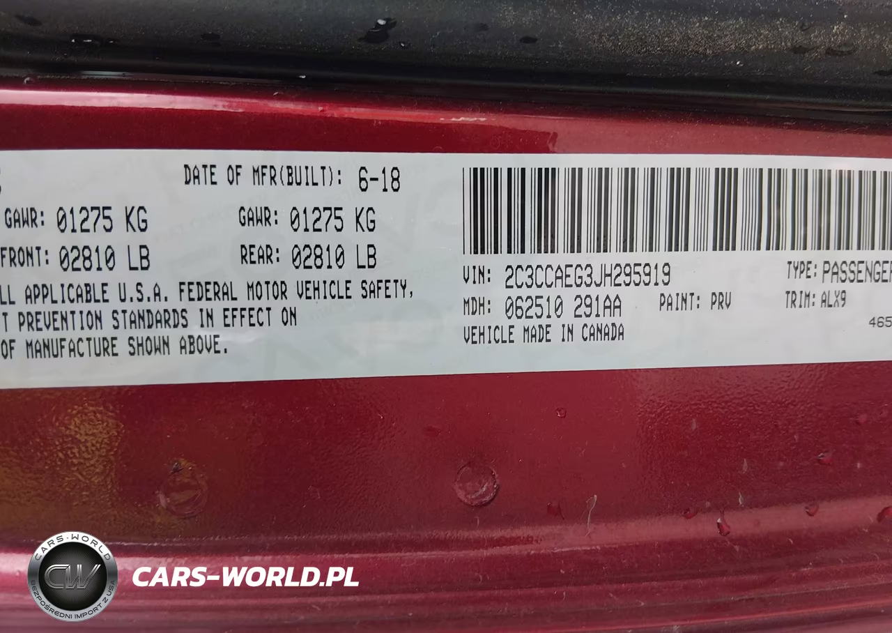 2018 Chrysler 300 Limited VIN:2C3CCAEG3JH295919 - 9