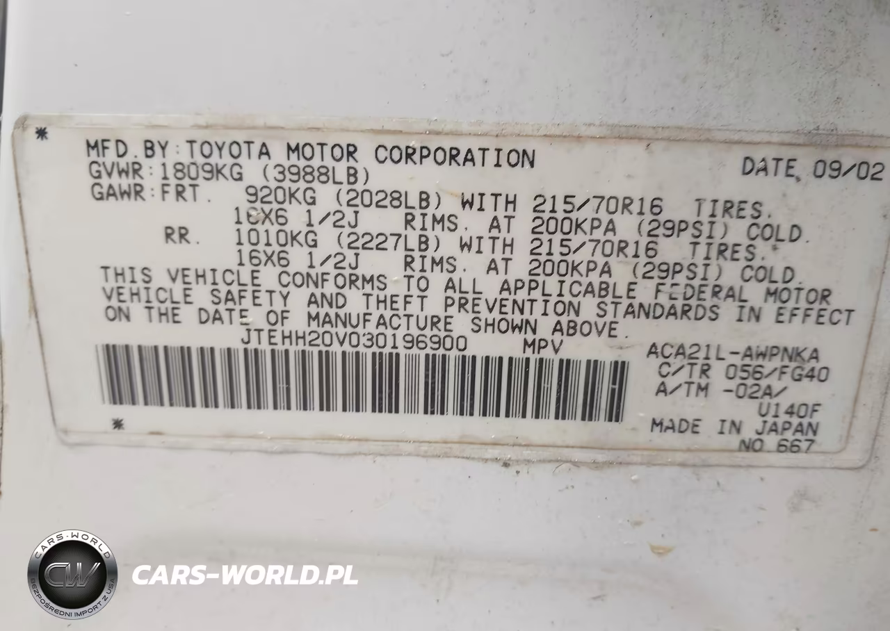 2003 Toyota Rav4 VIN:JTEHH20V030196900 - 9