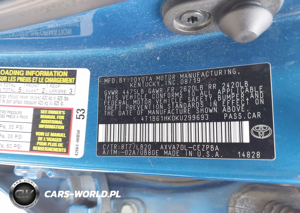 2019 Toyota Camry Xse VIN:4T1B61HK0KU299693 - 9
