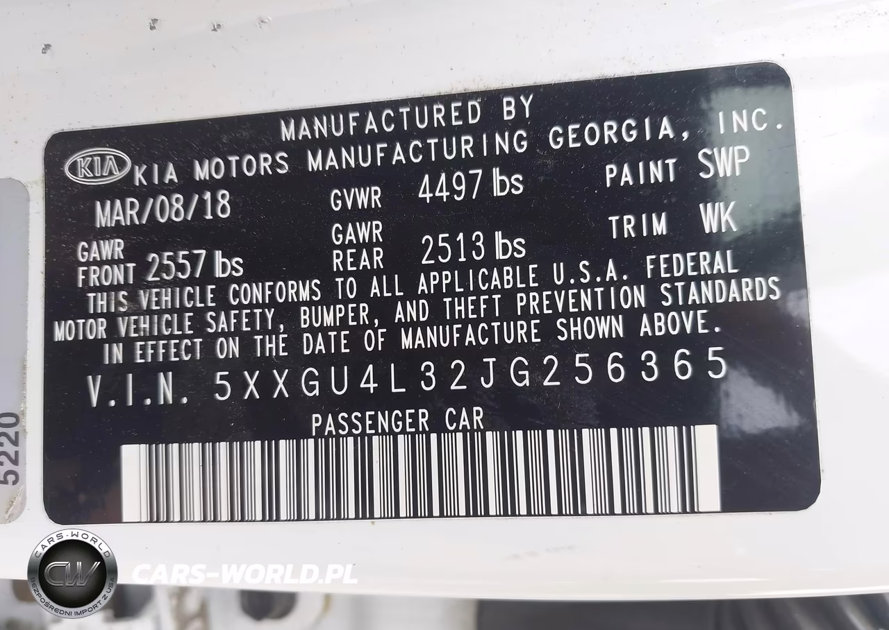 2018 Kia Optima Ex VIN:5XXGU4L32JG256365 - 9