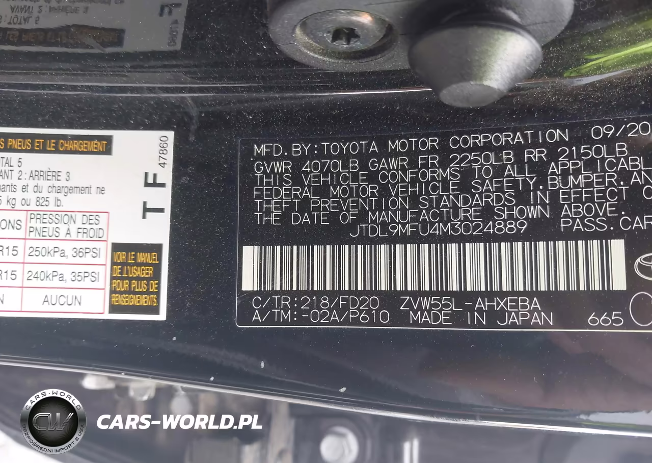 2021 Toyota Prius Le Awd-E VIN:JTDL9MFU4M3024889 - 9