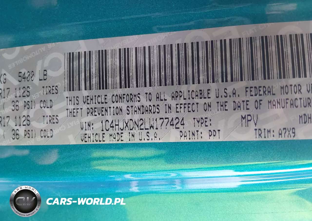2020 Jeep Wrangler Unlimited Sport S 4X4 VIN:1C4HJXDN2LW177424 - 9
