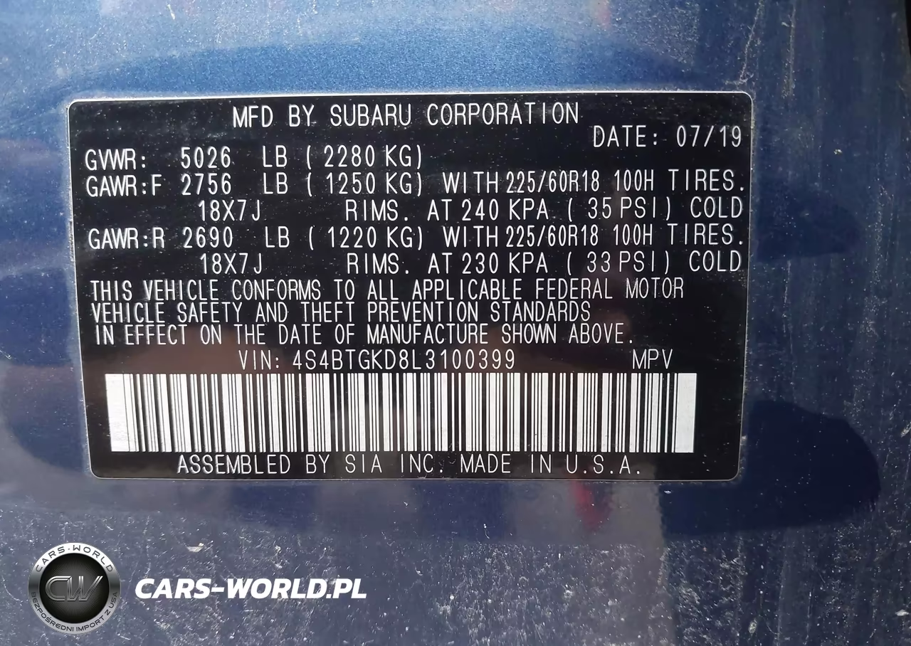 2020 Subaru Outback Onyx Edition Xt VIN:4S4BTGKD8L3100399 - 9
