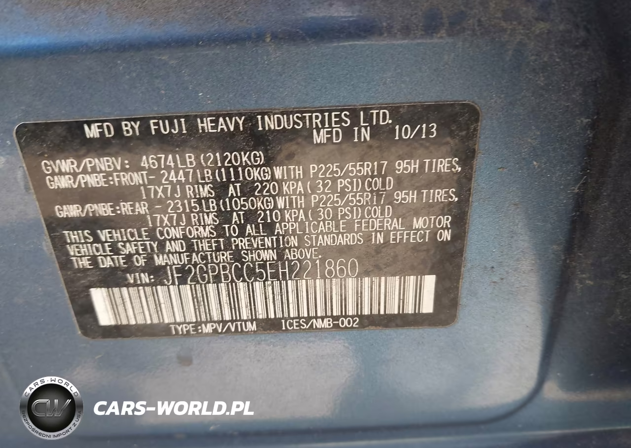 2014 Subaru Xv Crosstrek Hybrid 2.0I VIN:JF2GPBCC5EH221860 - 9