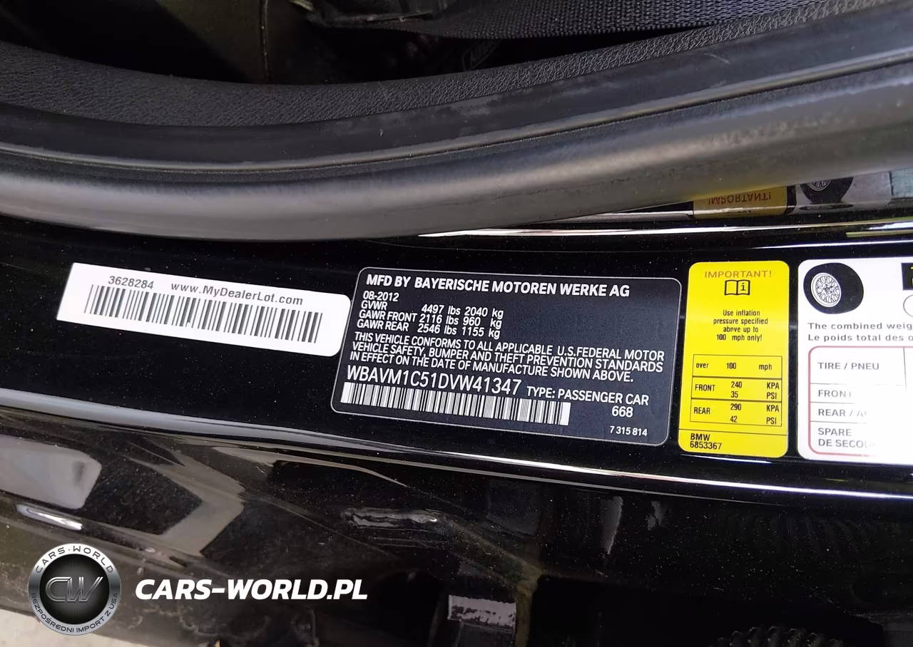 2013 BMW X1 Sdrive28I VIN:WBAVM1C51DVW41347 - 9