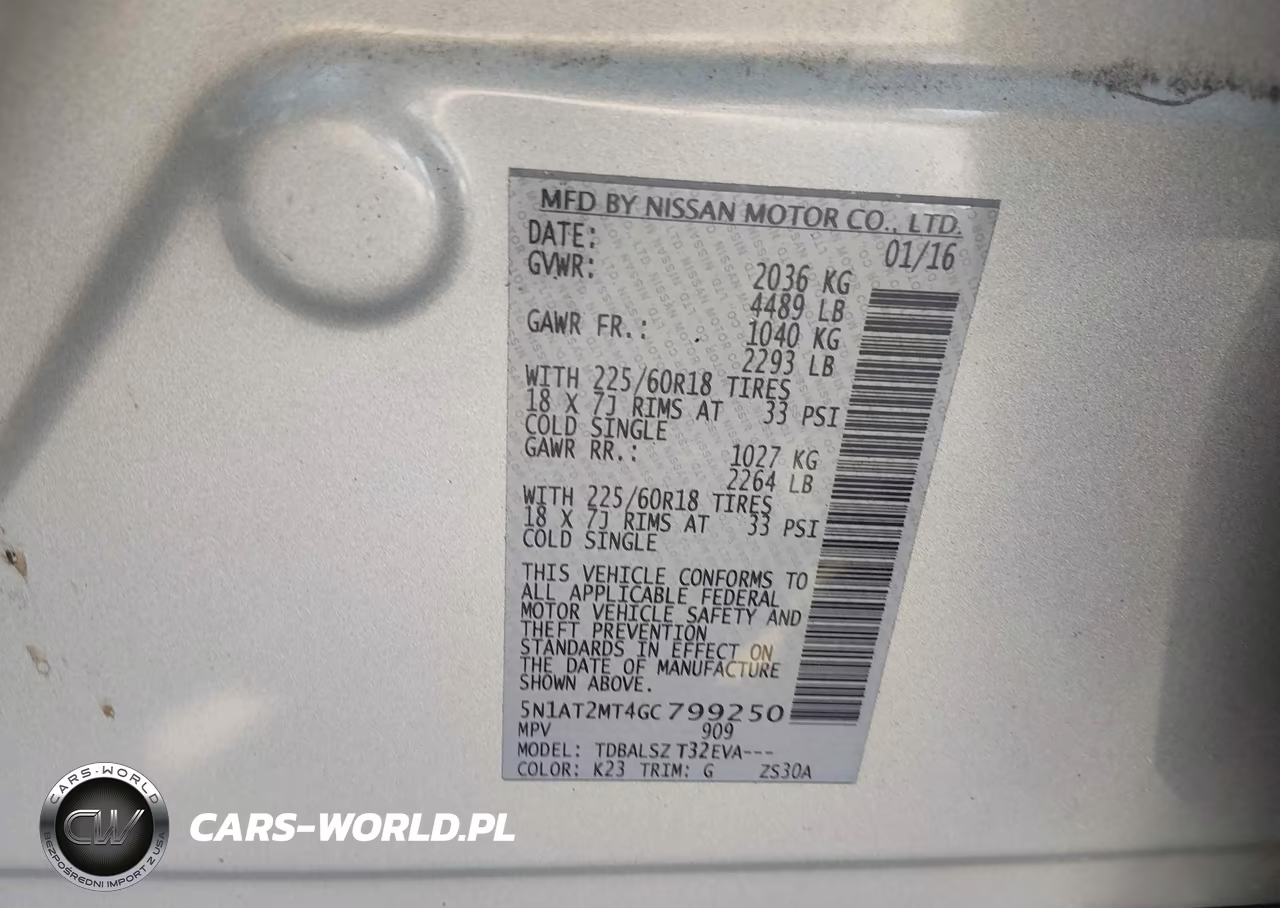 2016 Nissan Rogue Sl VIN:5N1AT2MT4GC799250 - 9