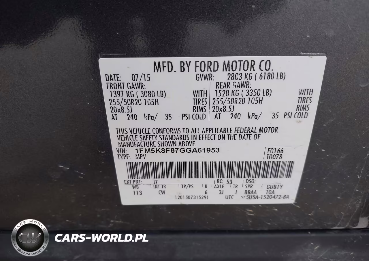 2016 Ford Explorer Limited VIN:1FM5K8F87GGA61953 - 9