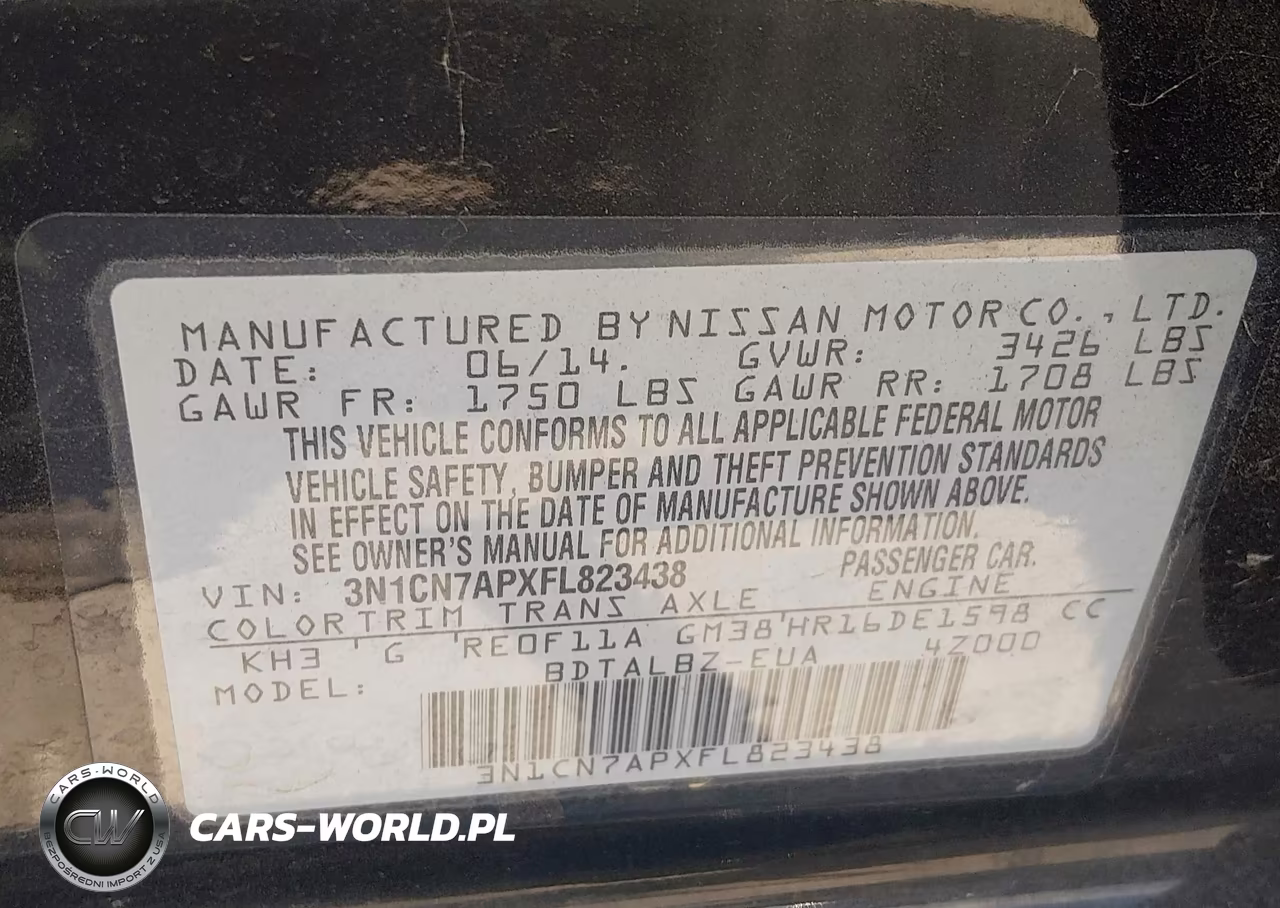 2015 Nissan Versa 1.6 Sv VIN:3N1CN7APXFL823438 - 9