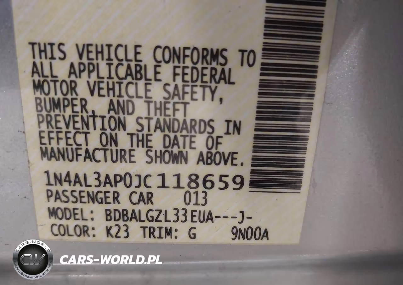 2018 Nissan Altima 2.5 S VIN:1N4AL3AP0JC118659 - 9