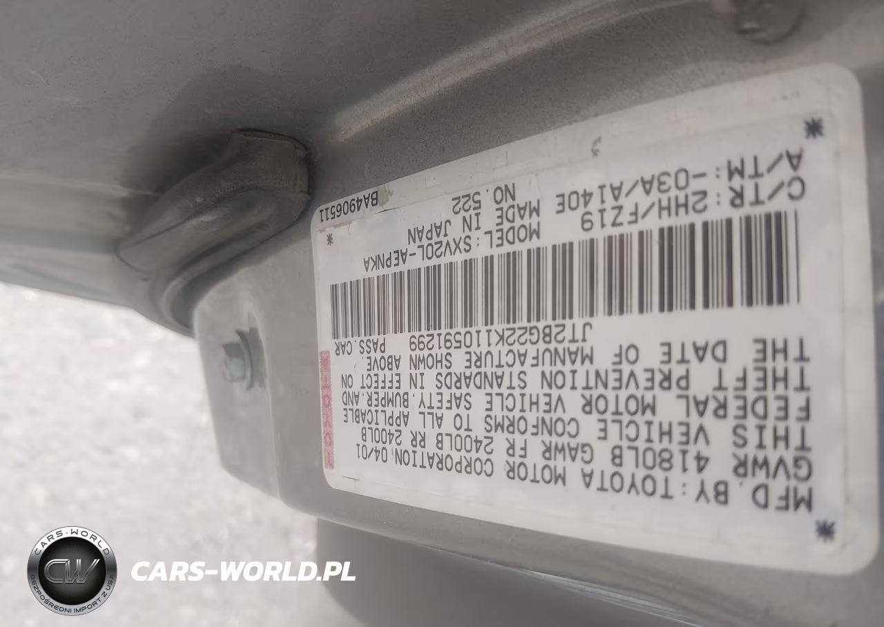 2001 Toyota Camry Le VIN:JT2BG22K110591299 - 9