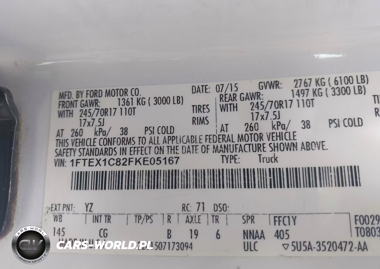 2015 Ford F-150 Xl VIN:1FTEX1C82FKE05167 - 9