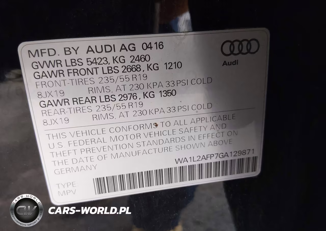 2016 Audi Q5 2.0T Premium VIN:WA1L2AFP7GA129871 - 9