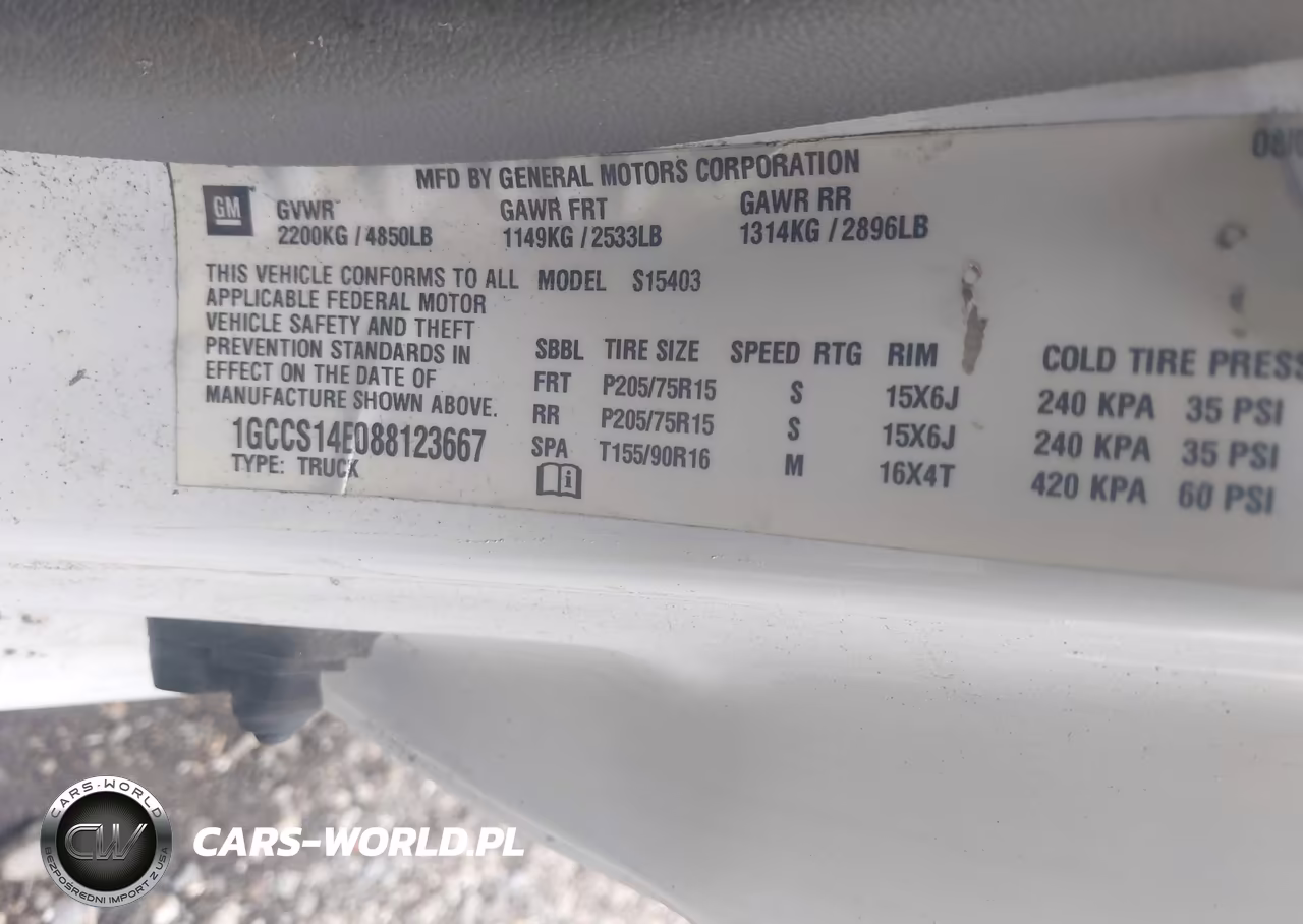 2008 Chevrolet Colorado Work Truck VIN:1GCCS14E088123667 - 9