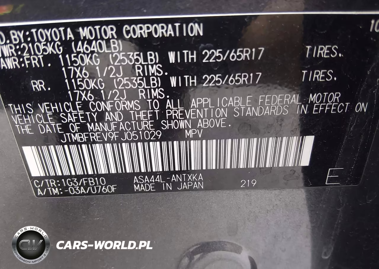 2015 Toyota Rav4 Le VIN:JTMBFREV9FJ051029 - 9