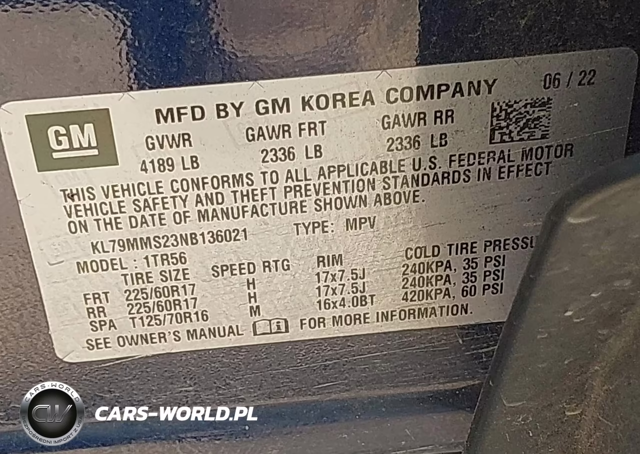 2022 Chevrolet Trailblazer Fwd Ls VIN:KL79MMS23NB136021 - 9