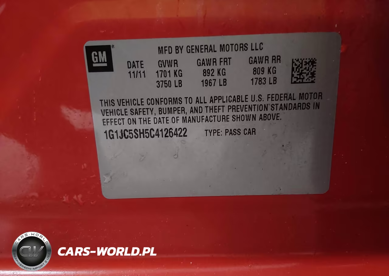 2012 Chevrolet Sonic 2Lt VIN:1G1JC5SH5C4126422 - 9