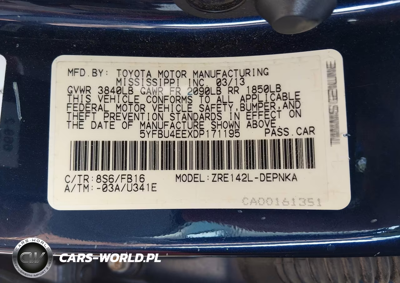 2013 Toyota Corolla Le VIN:5YFBU4EEXDP171195 - 9